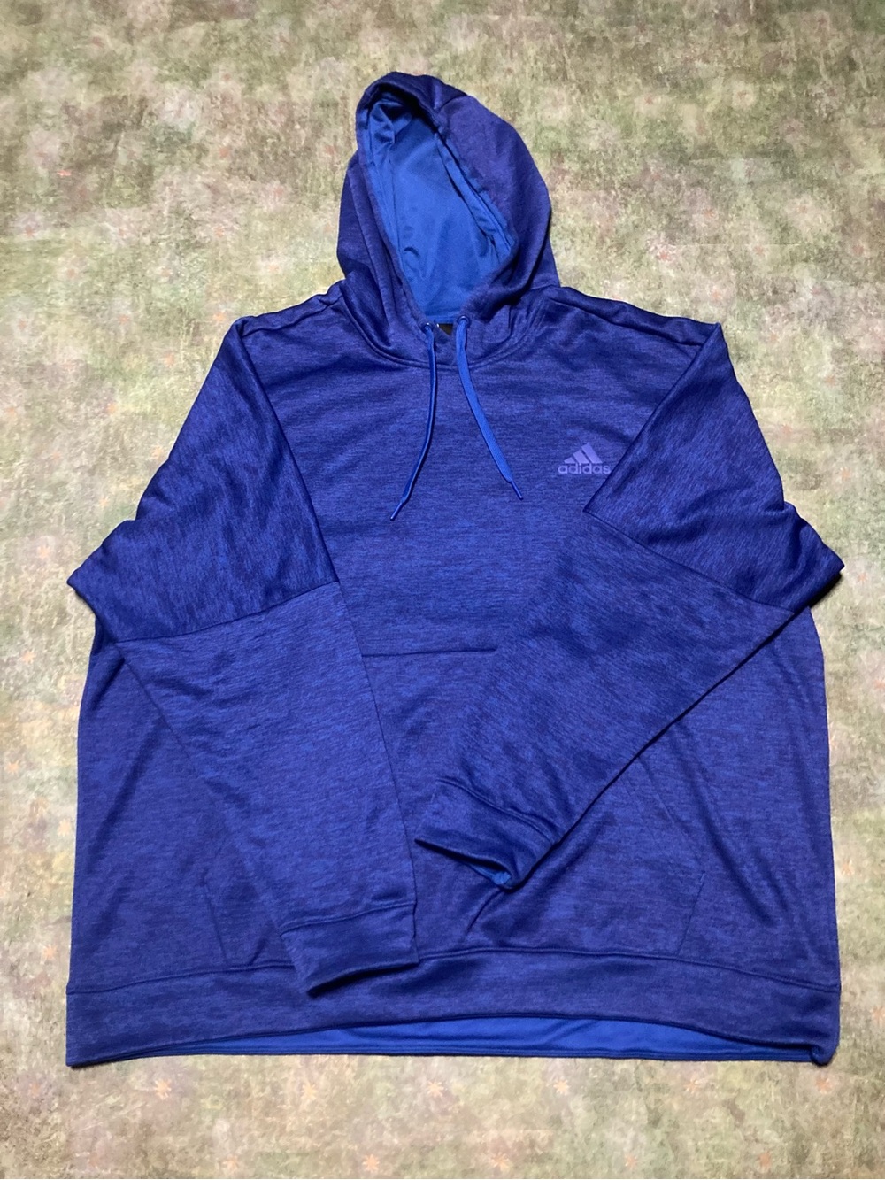 NEW Adidas Climawarm Hoodie Sz 3XL Royal Blue Space Dye Pullover Sweatshirt NWOT
